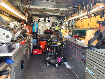 sherlock security locksmith inside of van 01